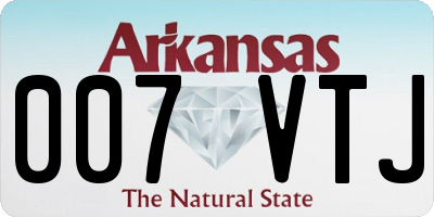 AR license plate 007VTJ