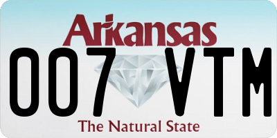 AR license plate 007VTM