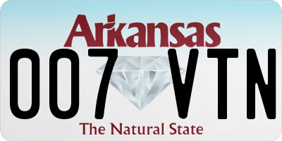 AR license plate 007VTN