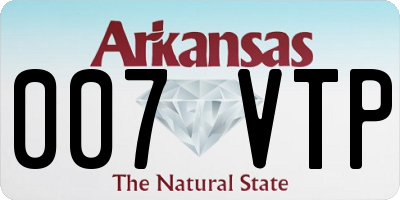 AR license plate 007VTP
