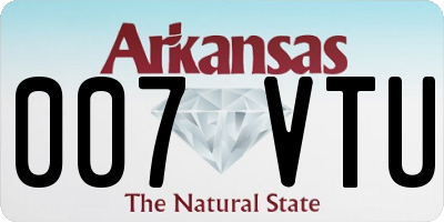 AR license plate 007VTU