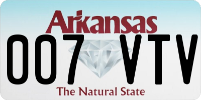 AR license plate 007VTV