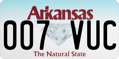 AR license plate 007VUC