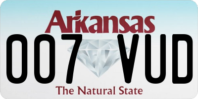 AR license plate 007VUD