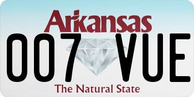 AR license plate 007VUE