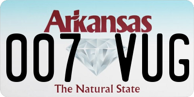 AR license plate 007VUG