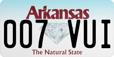 AR license plate 007VUI