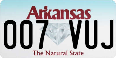 AR license plate 007VUJ