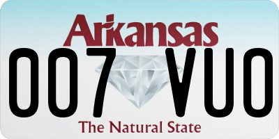 AR license plate 007VUO