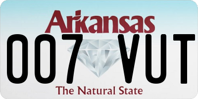 AR license plate 007VUT