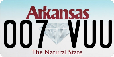AR license plate 007VUU