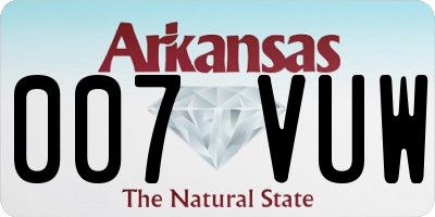 AR license plate 007VUW