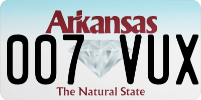 AR license plate 007VUX