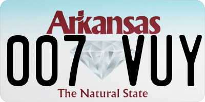 AR license plate 007VUY