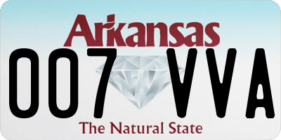 AR license plate 007VVA