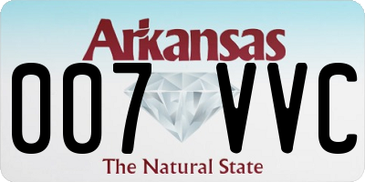 AR license plate 007VVC