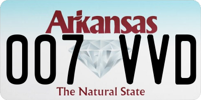 AR license plate 007VVD