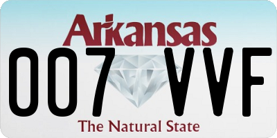 AR license plate 007VVF