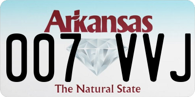 AR license plate 007VVJ