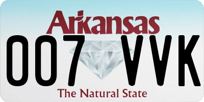AR license plate 007VVK