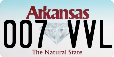 AR license plate 007VVL
