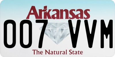 AR license plate 007VVM