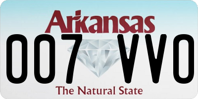 AR license plate 007VVO