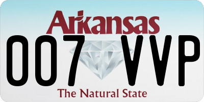 AR license plate 007VVP