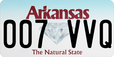 AR license plate 007VVQ