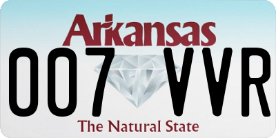 AR license plate 007VVR