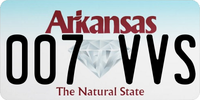 AR license plate 007VVS