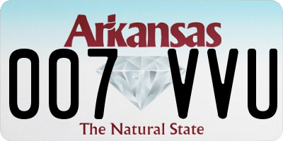 AR license plate 007VVU