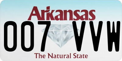 AR license plate 007VVW