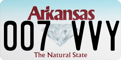 AR license plate 007VVY