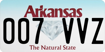 AR license plate 007VVZ