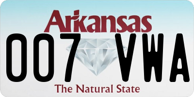 AR license plate 007VWA