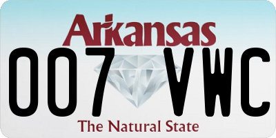 AR license plate 007VWC