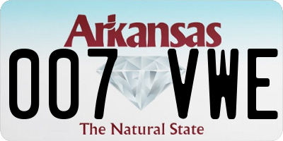 AR license plate 007VWE