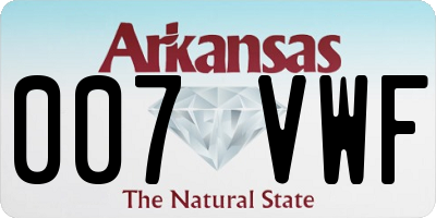 AR license plate 007VWF