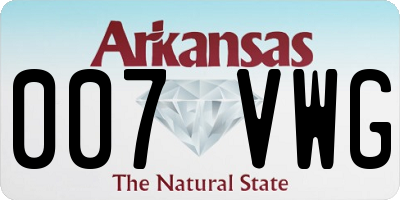 AR license plate 007VWG