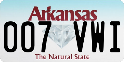 AR license plate 007VWI