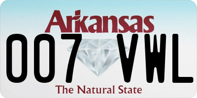 AR license plate 007VWL