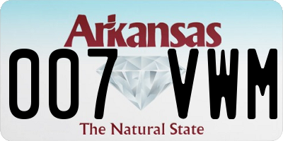 AR license plate 007VWM