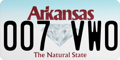 AR license plate 007VWO