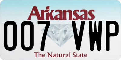 AR license plate 007VWP