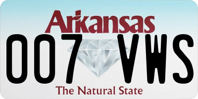 AR license plate 007VWS