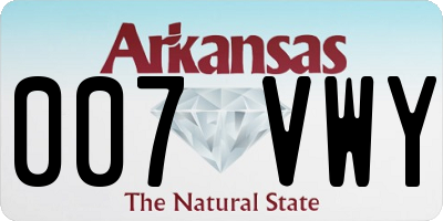 AR license plate 007VWY
