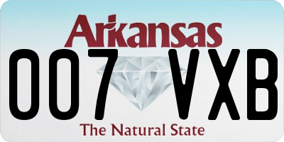 AR license plate 007VXB