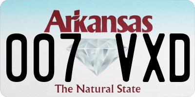 AR license plate 007VXD