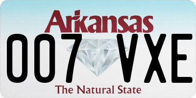 AR license plate 007VXE